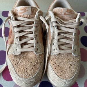 Nike Low Top Sneakers in Beige & Tan Suede